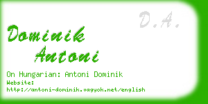 dominik antoni business card